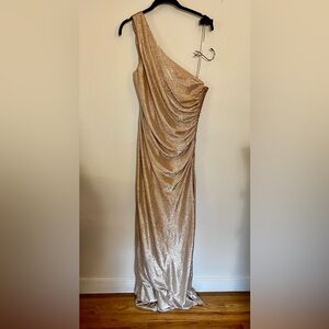 Elegant Gold Evening Dress